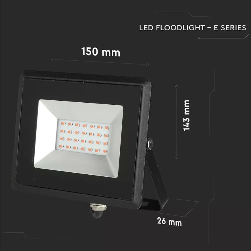 LED Reflektor LED/20W/230V IP65 růžové světlo