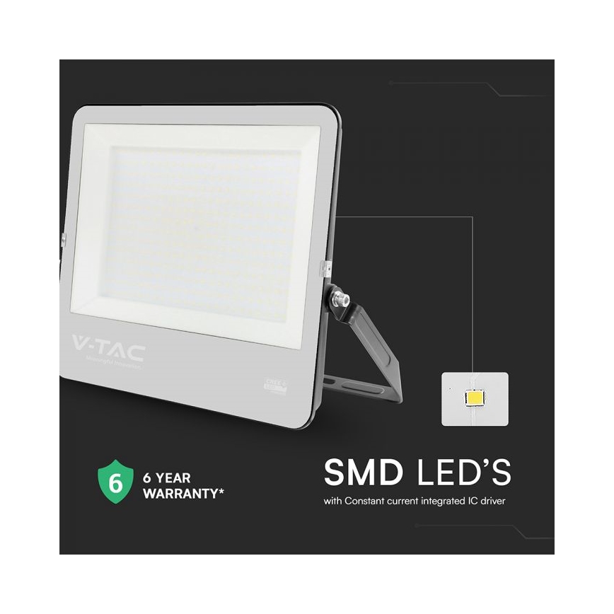 LED Reflektor LED/300W/230V 4000K IP65 černá