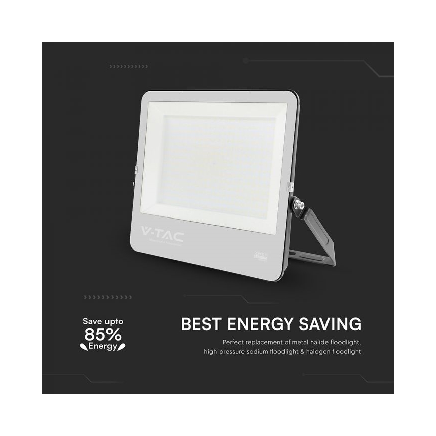 LED Reflektor LED/300W/230V 4000K IP65 černá