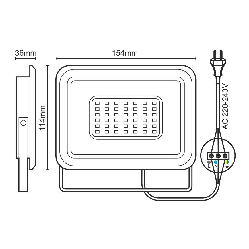 LED Reflektor LED/30W/230V 4000K IP65