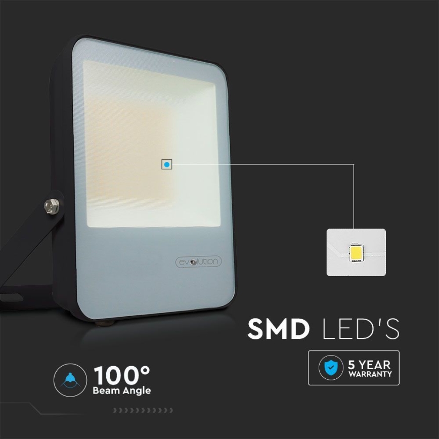 LED Reflektor LED/30W/230V 6400K IP65 černá