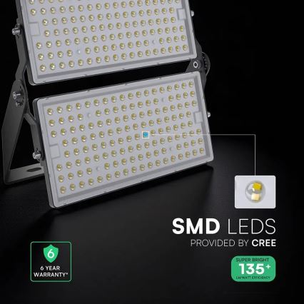LED Reflektor LED/500W/230V 4000K IP65 šedá