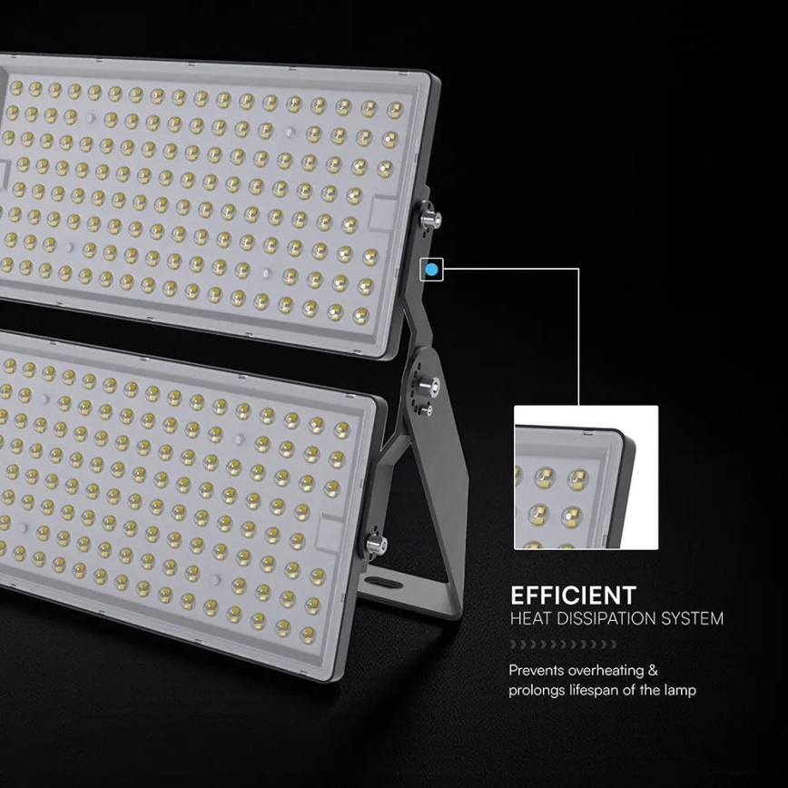 LED Reflektor LED/500W/230V 4000K IP65 šedá