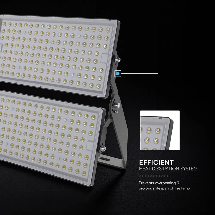LED Reflektor LED/500W/230V 6500K IP65 šedá