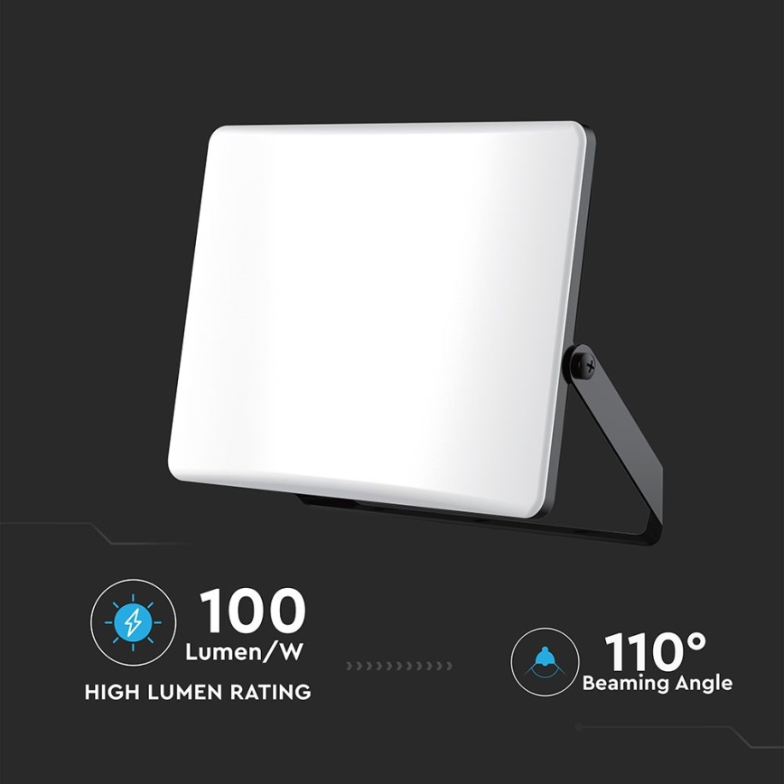LED Reflektor LED/50W/230V 3000/4000/6500K IP65 černá