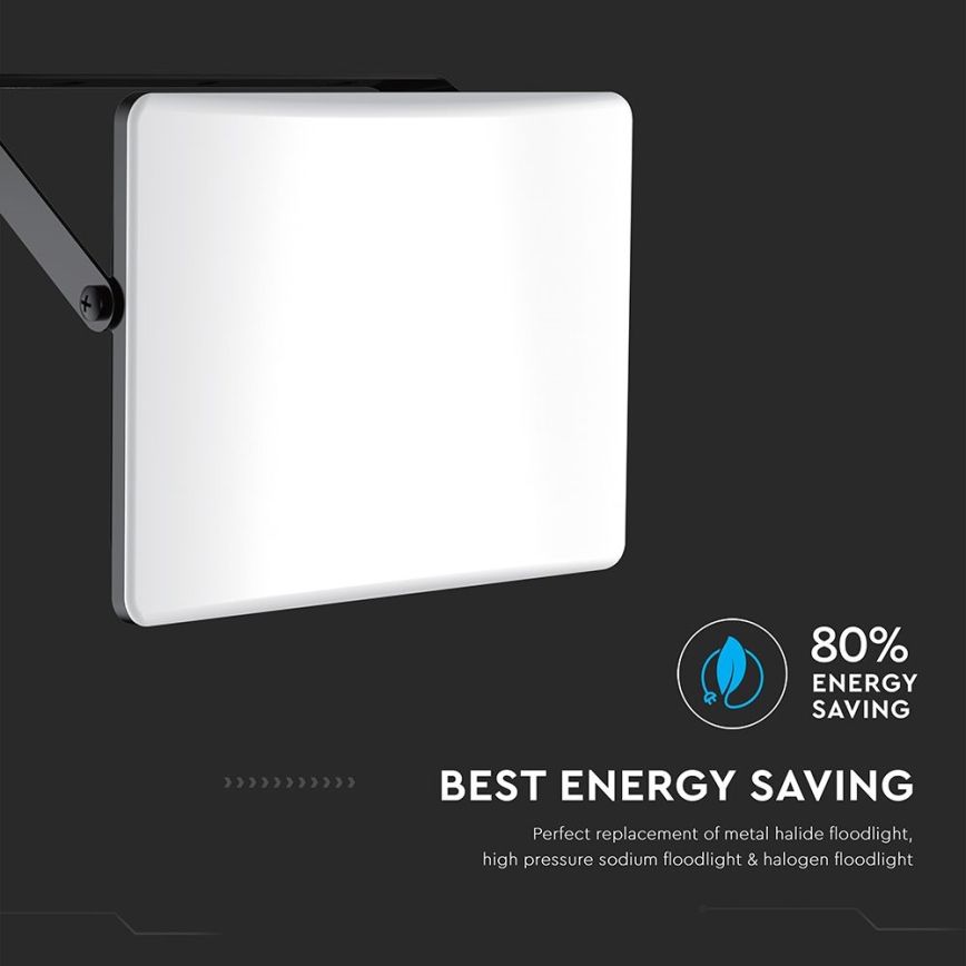 LED Reflektor LED/50W/230V 3000/4000/6500K IP65 černá
