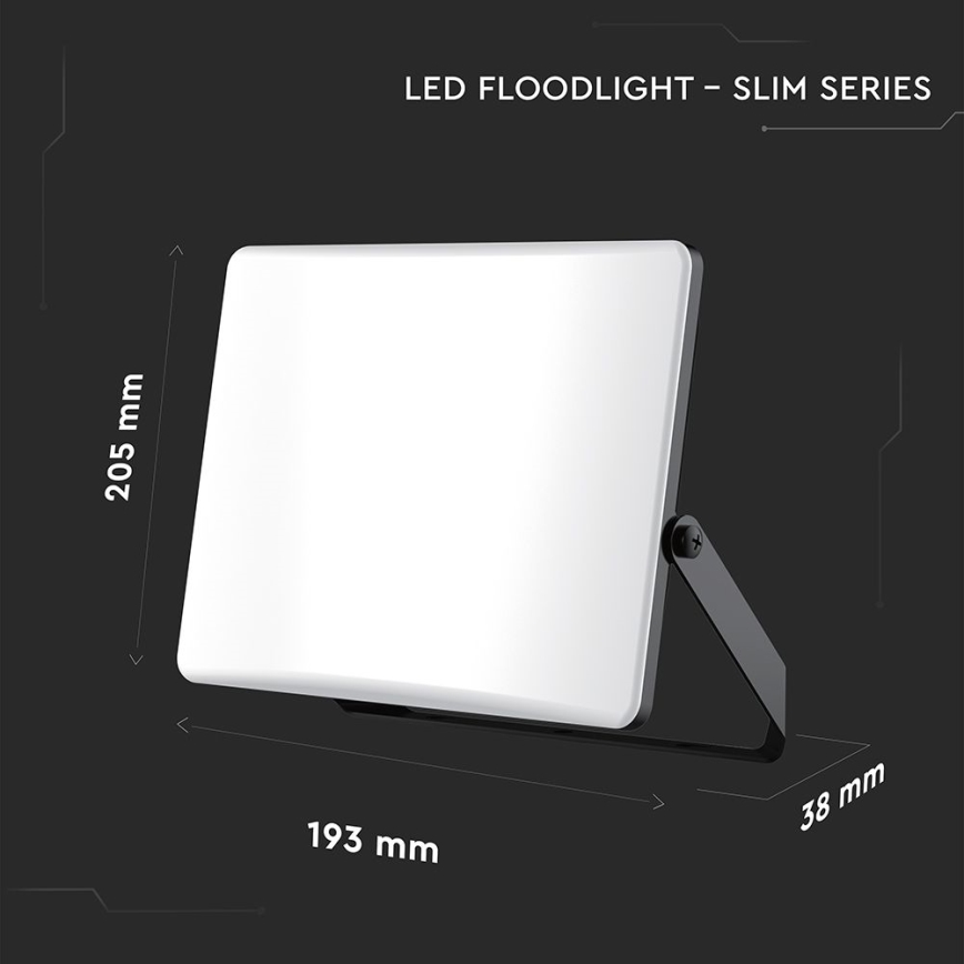 LED Reflektor LED/50W/230V 3000/4000/6500K IP65 černá