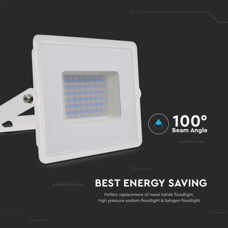 LED Reflektor LED/50W/230V 6500K IP65 bílá