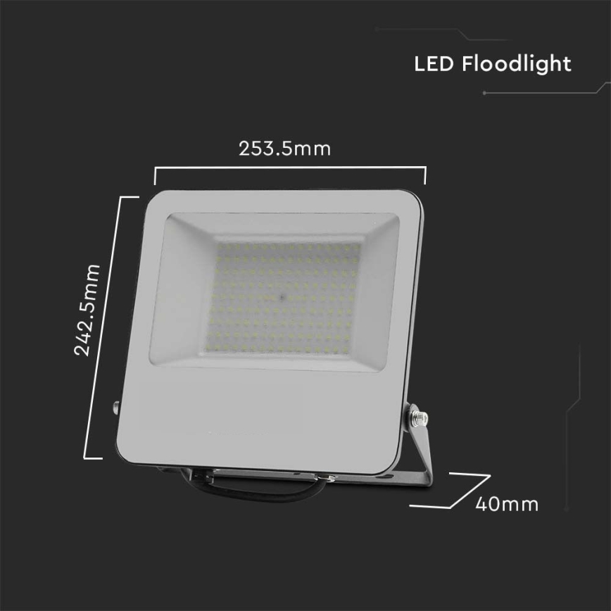 LED Reflektor SAMSUNG CHIP LED/100W/230V 4000K IP65 černá