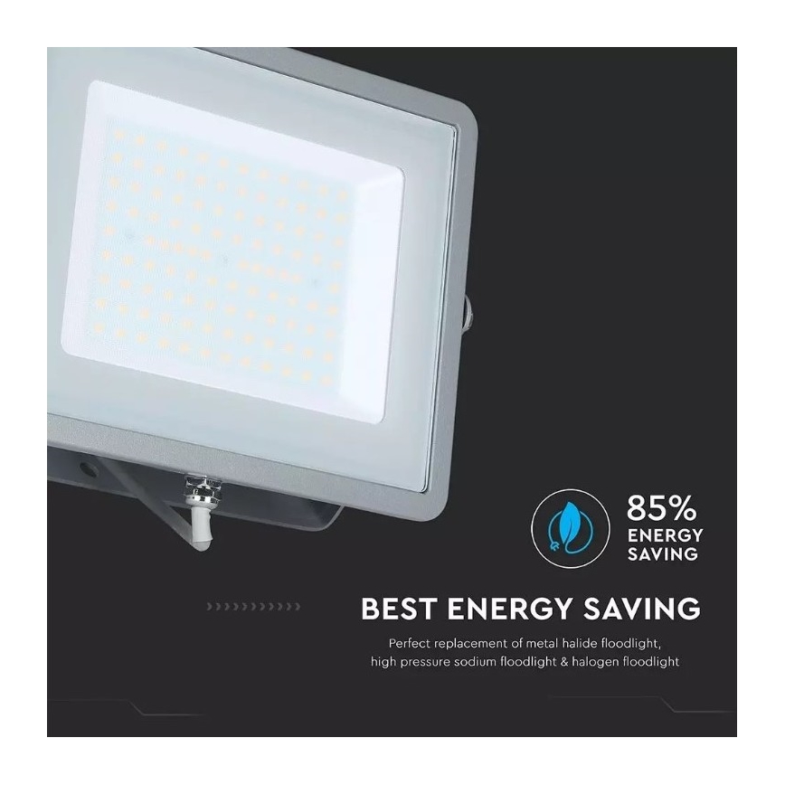 LED Reflektor SAMSUNG CHIP LED/100W/230V IP65 6400K šedá