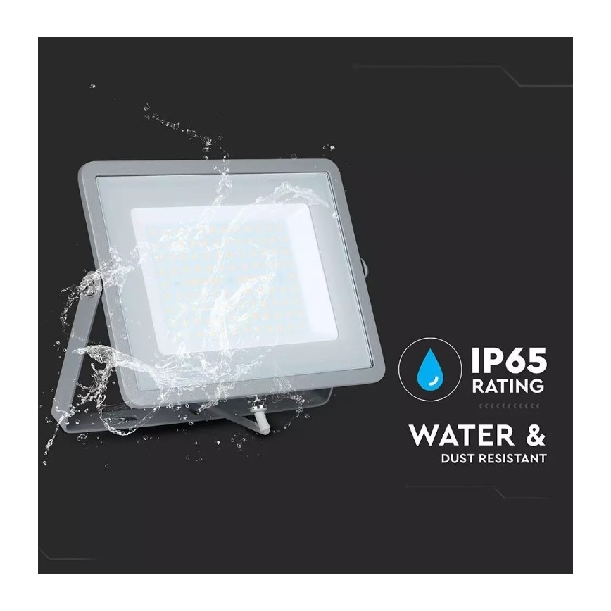 LED Reflektor SAMSUNG CHIP LED/100W/230V IP65 6400K šedá