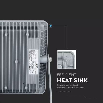 LED Reflektor SAMSUNG CHIP LED/100W/230V IP65 6400K šedá