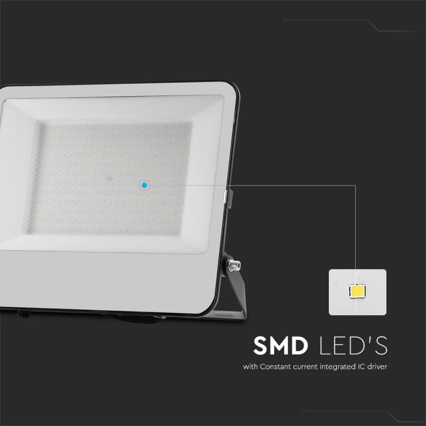 LED Reflektor SAMSUNG CHIP LED/200W/230V 4000K IP65 černá