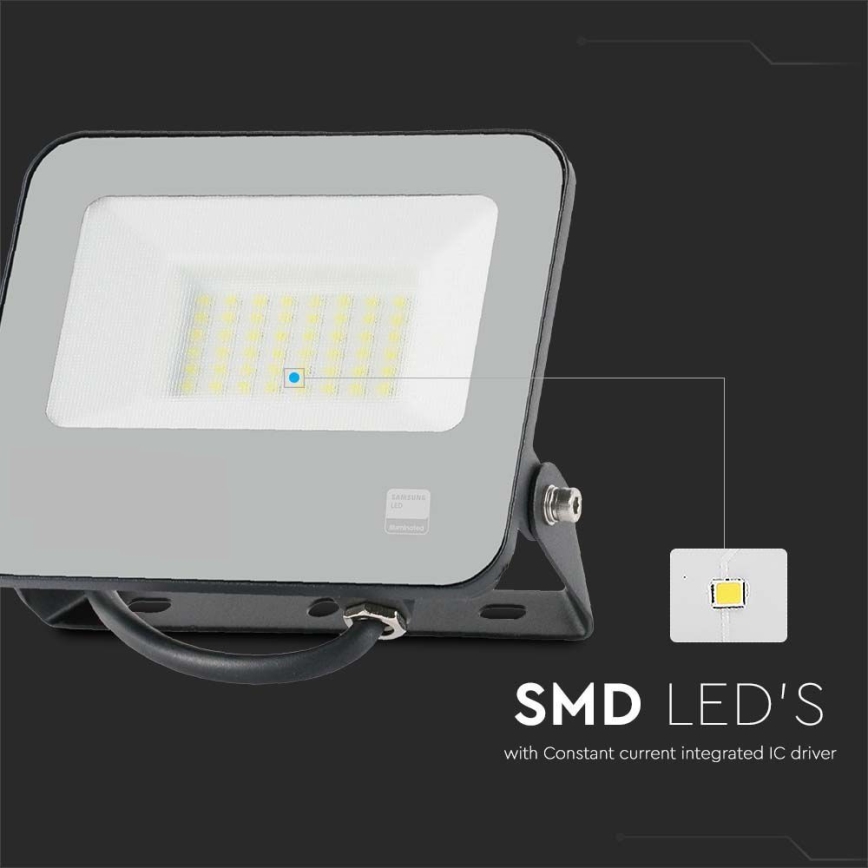 LED Reflektor SAMSUNG CHIP LED/30W/230V 4000K IP65 černá