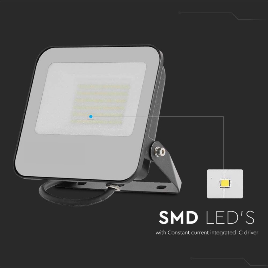 LED Reflektor SAMSUNG CHIP LED/50W/230V 4000K IP65 černá