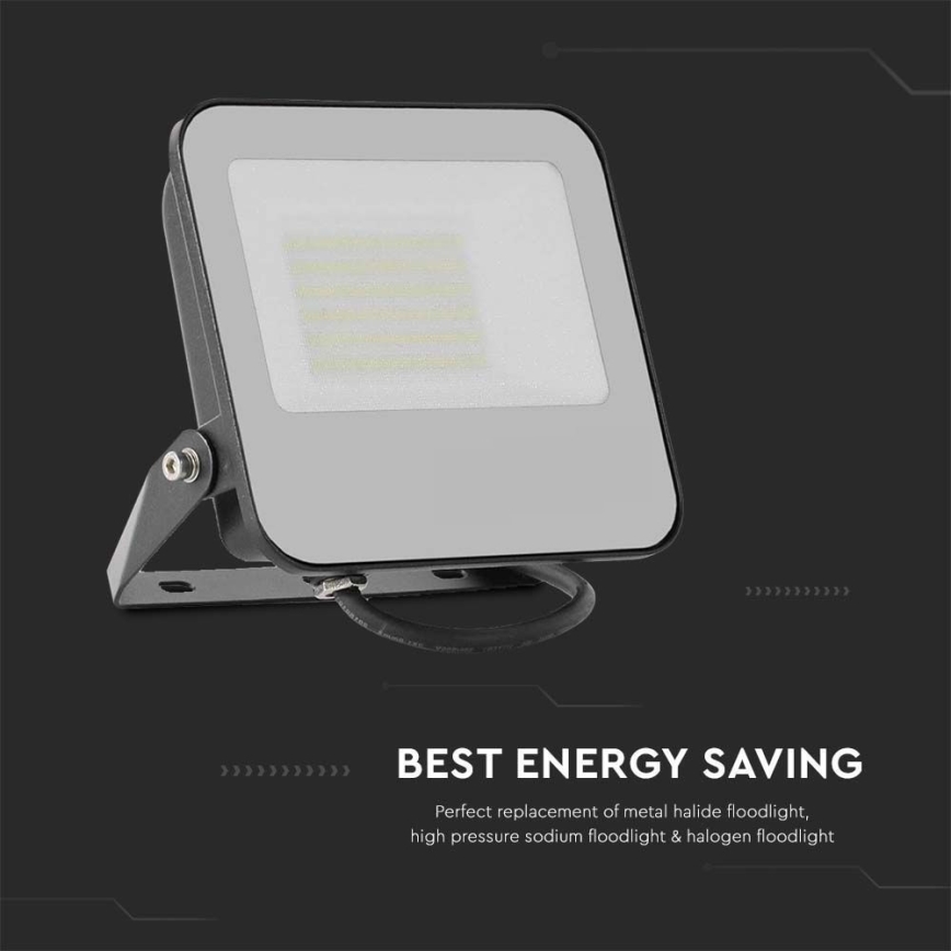 LED Reflektor SAMSUNG CHIP LED/50W/230V 4000K IP65 černá