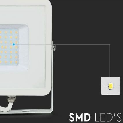 LED Reflektor SAMSUNG CHIP LED/50W/230V 6500K IP65 bílá