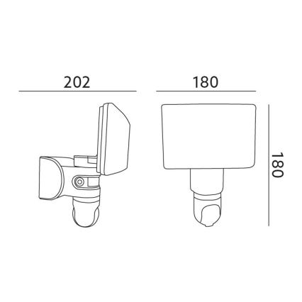 LED Reflektor se senzorem a kamerou LED/23W/230V IP44 Wi-Fi Tuya