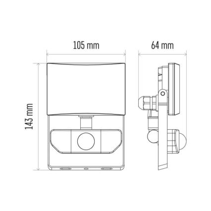 LED Reflektor se senzorem LED/10,5W/230V IP54