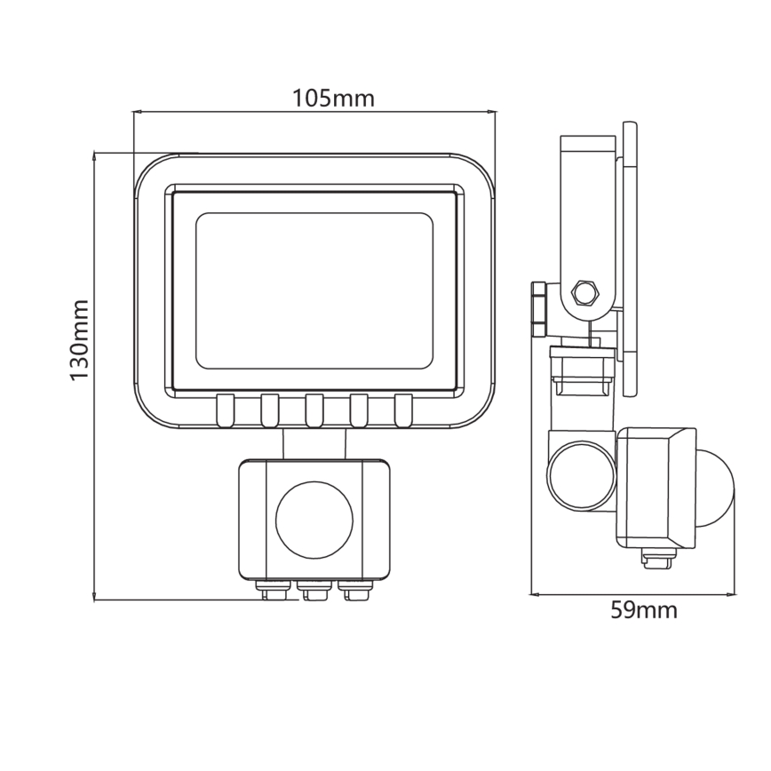 LED Reflektor se senzorem LED/10W/230V IP65