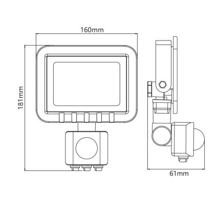 LED Reflektor se senzorem LED/30W/230V IP65