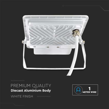 LED Reflektor se senzorem LED/50W/230V 4000K IP65 bílá