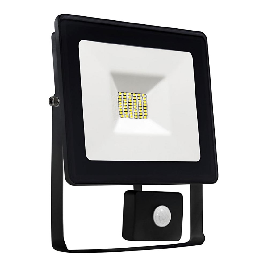 LED Reflektor se senzorem NOCTIS LUX SMD LED/10W/230V 900lm černá IP44