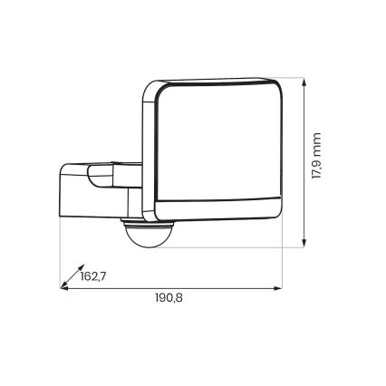 LED Reflektor se senzorem pohybu a soumraku DAVOS LED/30W/230V IP54 černá