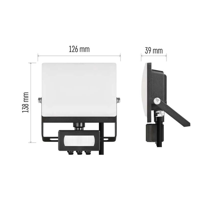 LED Reflektor se senzorem pohybu a soumraku TAMBO EVO LED/20W/230V 4000K IP44 černá