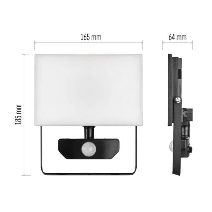 LED Reflektor se senzorem TAMBO LED/30W/230V 4000K IP54
