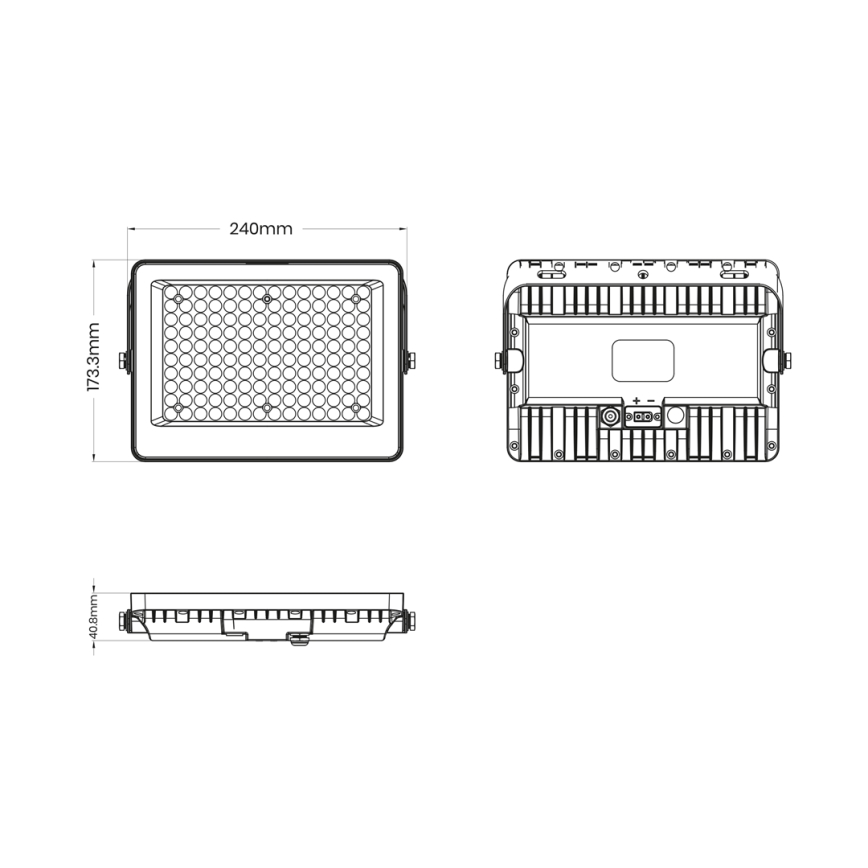 LED Reflektor se solárním panelem FOCUS LED/100W/15000 mAh 3,2V 6000K IP65 + dálkové ovládání