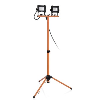 LED Reflektor se stojanem 2xLED/10W/230V 4000K IP65 oranžová/černá