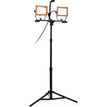 LED Reflektor se stojanem 2xLED/30W/230V 4000K IP65 oranžová/černá