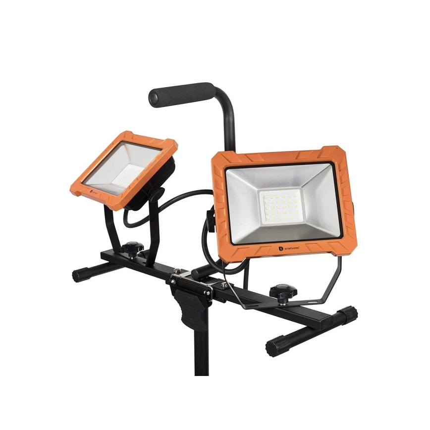 LED Reflektor se stojanem 2xLED/30W/230V 4000K IP65 oranžová/černá
