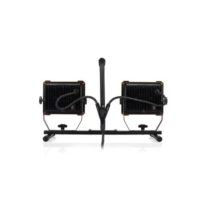 LED Reflektor se stojanem 2xLED/30W/230V 4000K IP65 oranžová/černá