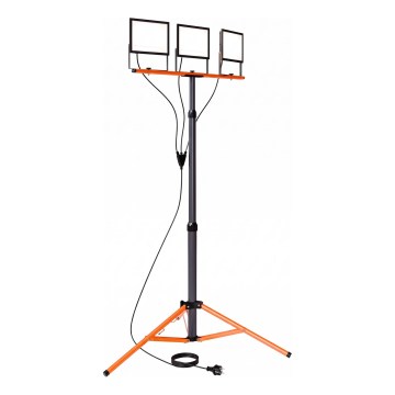LED Reflektor se stojanem 3xLED/100W/230V 4500K IP65 černá/oranžová