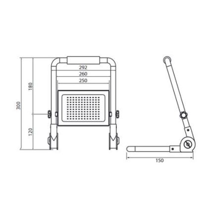 LED Reflektor se stojanem ADVIVE WORK LED/100W/230V IP65