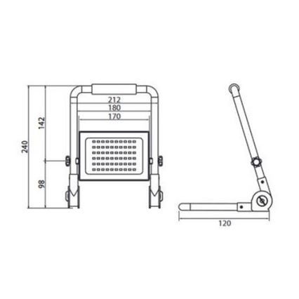 LED Reflektor se stojanem ADVIVE WORK LED/50W/230V IP65