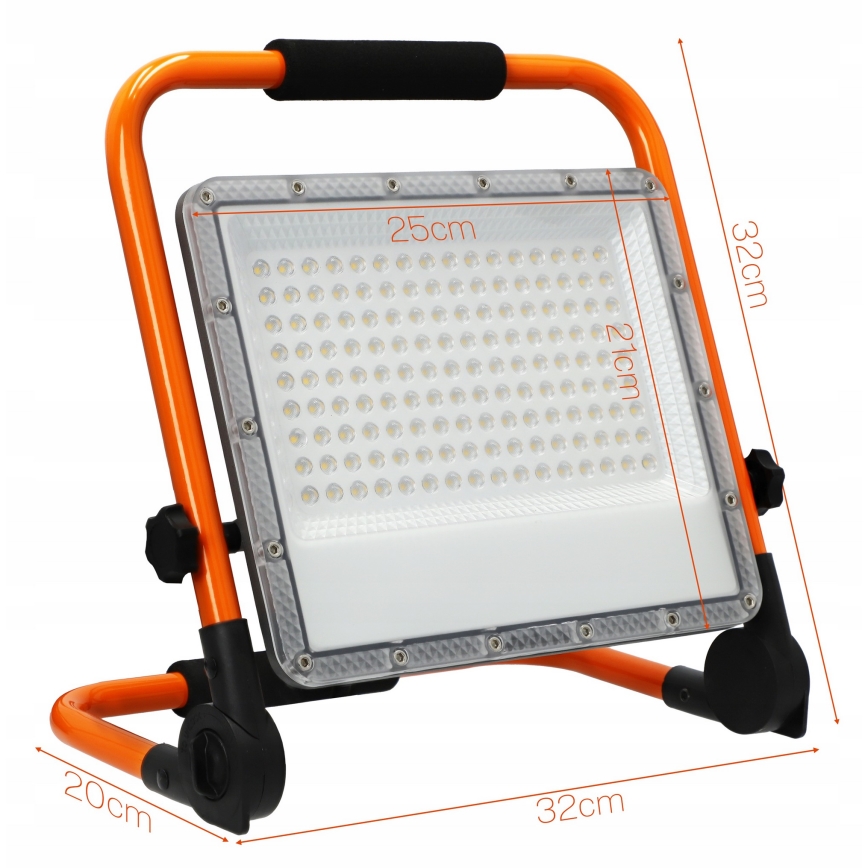 LED Reflektor se stojanem LED/100W/230V 4500K IP65 oranžová