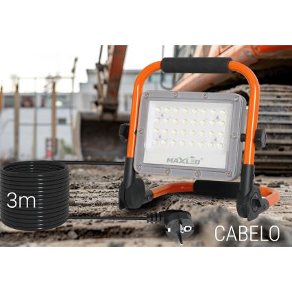LED Reflektor se stojanem LED/50W/230V 5000K IP65 oranžová
