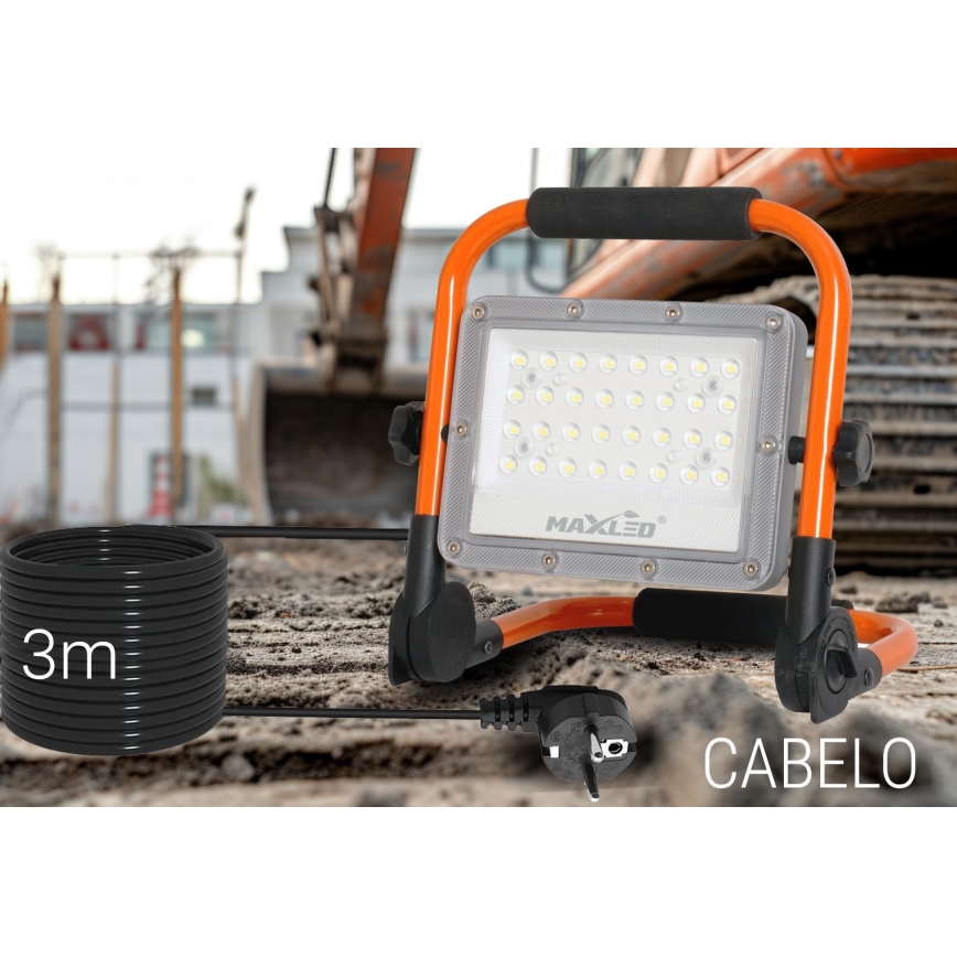 LED Reflektor se stojanem LED/50W/230V 5000K IP65 oranžová
