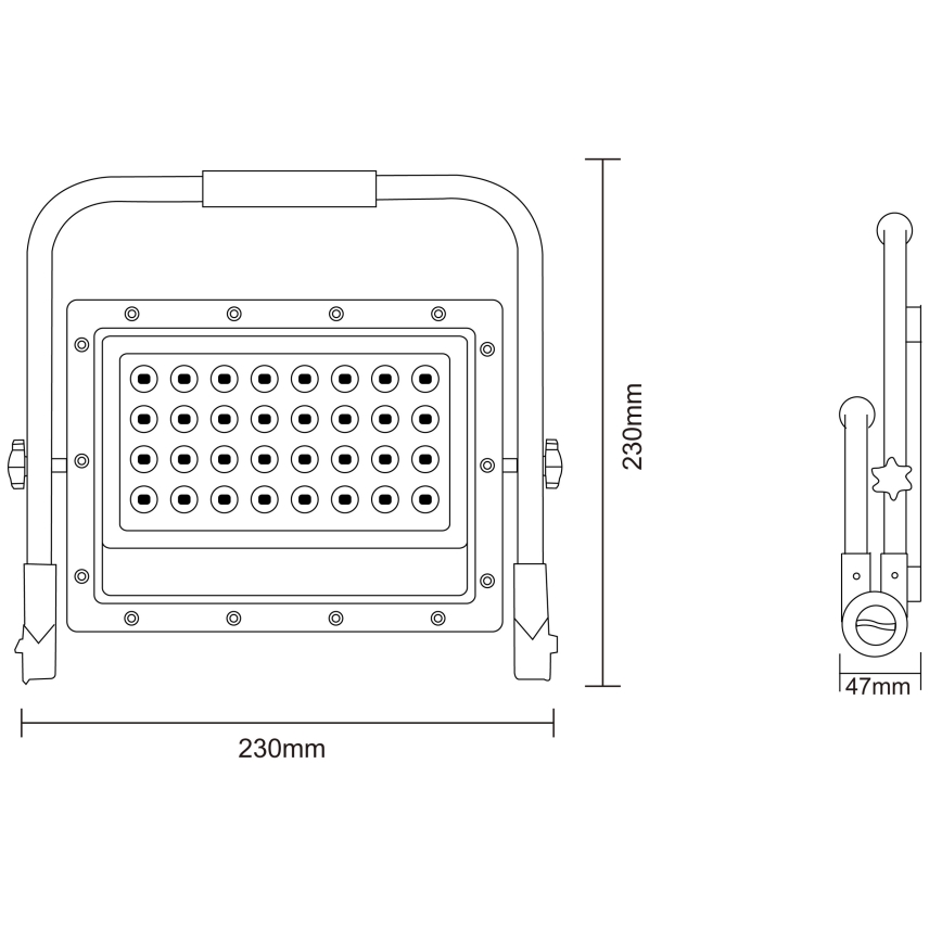 LED Reflektor se stojanem LED/50W/230V 5000K IP65 oranžová