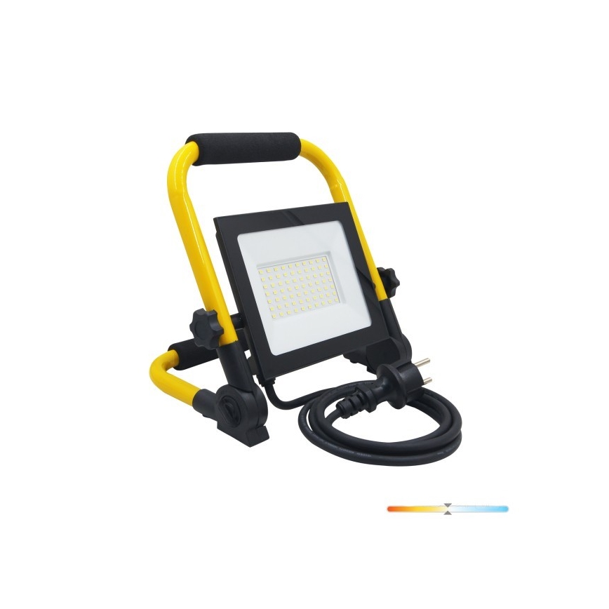LED Reflektor TIGRA LED/50W/4000K IP54 černá/žlutá