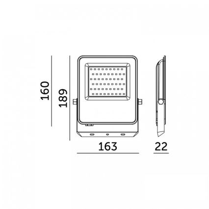 LED Reflektor ULSAN LED/50W/230V 4000K IP65