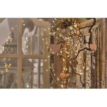 LED  řetěz 100xLED/3xAA 2,7m teplá bílá