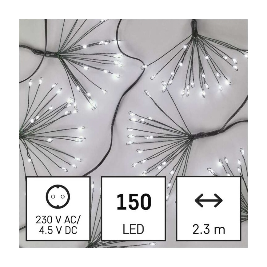 LED  řetěz 150xLED/5,35m studená bílá
