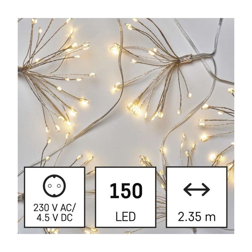 LED  řetěz 150xLED/5,35m teplá bílá