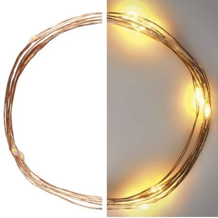 LED  řetěz 20xLED/2,4m teplá bílá
