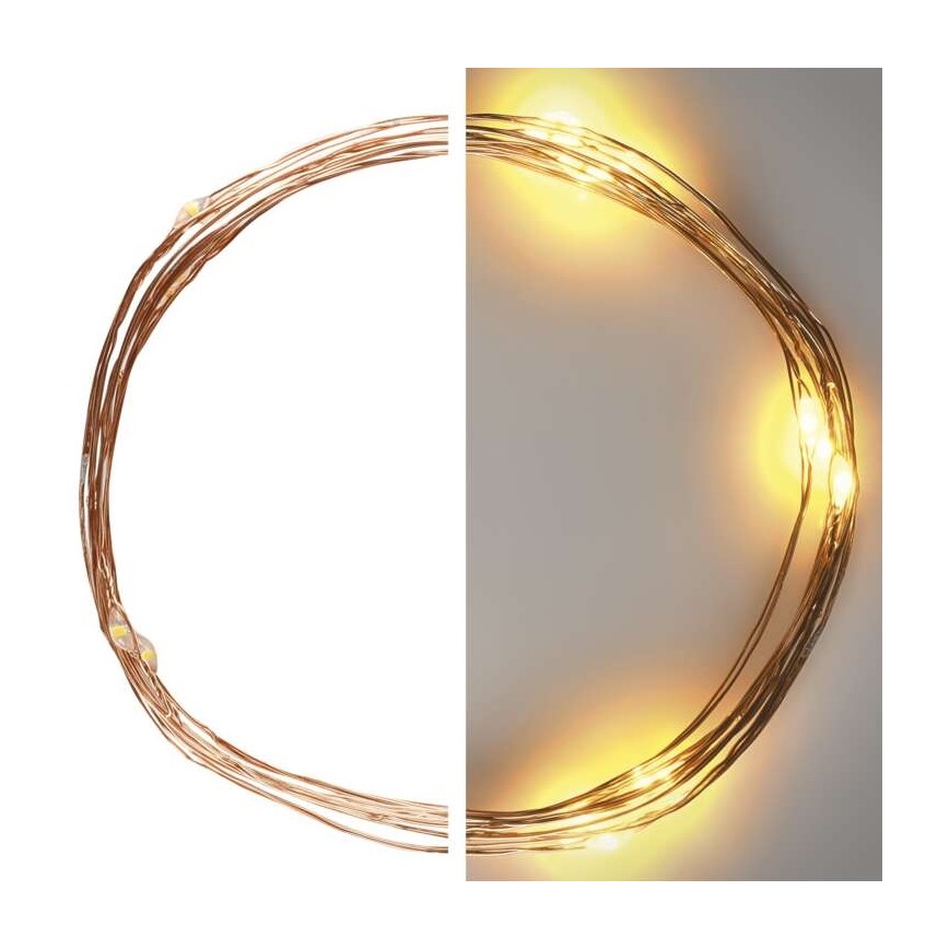 LED  řetěz 20xLED/2,4m teplá bílá