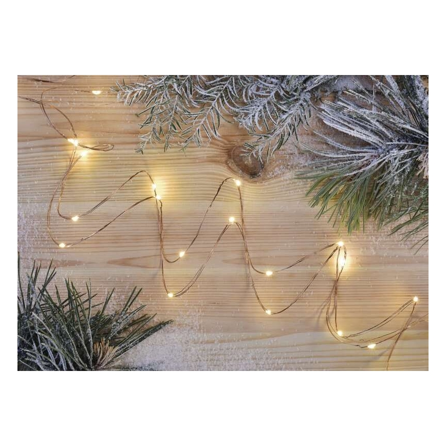 LED  řetěz 20xLED/2,4m teplá bílá